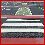 Ground Level Car Park Markings with Coloured Surfacing